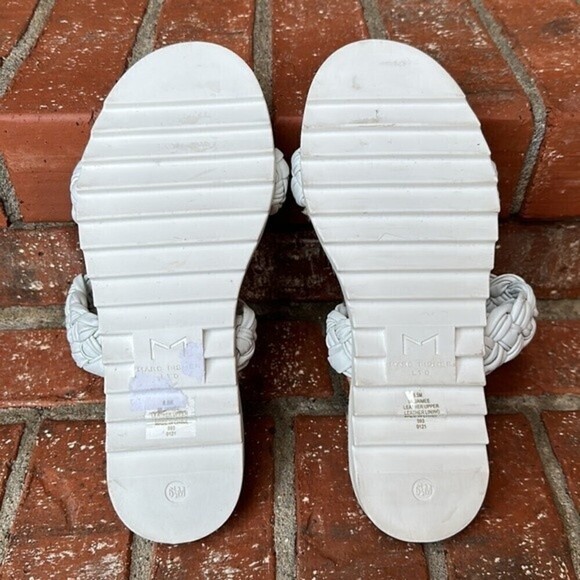 Marc Fisher Jaimee Flat Espadrille Slip On Sandal in White Size 6.5 - Picture 6 of 8